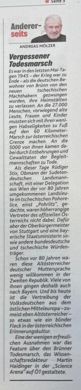 Zeitungsbericht